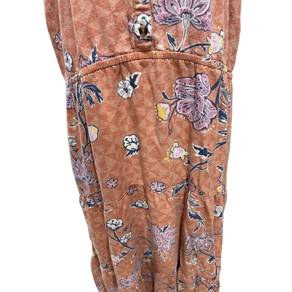 Sonoma Dress Womens 2XL Orange Floral Sundress  Babydoll Coquette Dainty - Picture 3 of 8